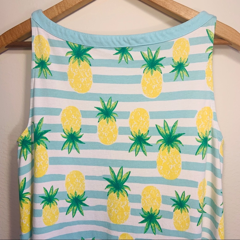 SOLD! Lands’ End Girl’s 16 striped Tank Dress - Picture 6 of 16